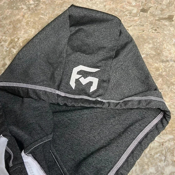 FUTURE MUSCLE ,hoodie zipper colorblock PTP 15”Moncton retro health gym Y2K - Picture 14 of 15